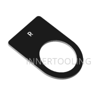 ราคา เนมเพลท Nameplate ติดตู้คอนโทรล พื้นดำ อักษรสีขาว ป้ายติดตู้คอนโทรล ขนาดรูเจาะ 25 mm (17606200922)