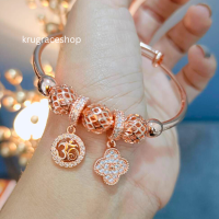 ราคา กำไลโอม แพนดอรา ใบโคลเวอร์ ทรงกลม ฟรีไซส์ ห้อยสัญลักษณ์โอม และใบโคลเวอร์ กำไลมงคล กำไลพระพิฆเนศ (20961396015)