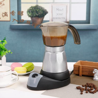ราคา เครื่องทำกาแฟ มอคค่าพอทไฟฟ้า หม้อต้มชากาแฟ Electric Moka Pot (8962591705)