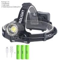 ราคา 150000 Lumen XHP ไฟฉายคาดศีรษะ LEDไฟฉายคาดหัวโคมไฟตกปลาแคมป์ปิ้ง18650ไฟฉาย USB ซูมได้ (10193958497)