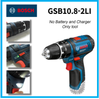 ราคา 10 8 2 Bosch รุ่น GSB LI หัวสว่านคอมบีไร้สาย12V 10มม ไม่มีกุญแจ ไม่มีที่ชาร์จไม่มีแบตเตอรี่ (20624628897)