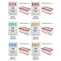 ราคา เข็มจักรเล็ก ของแท้ ญี่ปุ่น ยี่ห้อ TW ใช้ได้กับจักรไฟฟ้ากระเป๋าหิ้ว Brother Elvira Elna Janome จักรเล็ก จักรบ้าน (10291473557)