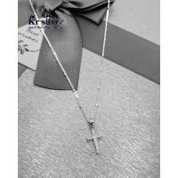 ราคา Kr silver เงินแท้ สร้อยคอเงินแท้ พร้อมจี้ไม้กางเขนเพชร สร้อยจิ๋วขนาด 1 มิล ยาว 16 นิ้ว 18 นิ้ว 20 นิ้ว NSSSPCZWS10 (10717302104)