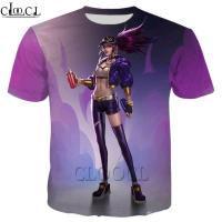 ราคา NEW CLOOCL NEW League of Legends The Rogue Assassin K DA Akali 3D พิมพ์แขนสั้นผู้ชายสไตล์สตรีทคอกลมเสื้อยืด (20609863850)