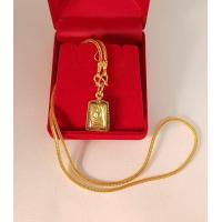ราคา สร้อยคอหุ้มทอง สร้อยคอห้อยพระ ไม่ลอกไม่ดำ หนัก2สลึง ลายสี่เสา ยาว18นิ้ว พร้อมจี้พระ พระสมเด็จ วัดระฆัง ทองเคลือบแก้ว สร้อยคอทองปลอม (472570590)