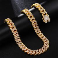 ราคา QIAO สร้อยคอแฟชั่นกว้าง12มม สำหรับผู้หญิงและผู้ชายสร้อยคอเพชรสร้อยคอฝังพลอยเทียมฮิปฮอปโซ่เชื่อมโยง (18260292854)