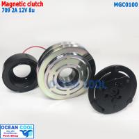 ราคา คลัชคอมแอร์ 709 ลิ่ม ร่อง A 12v MGC0100 AC Compressor Clutch for 709 7h13 7h15 ISUZU อีซูซุ SD sanden ลูกปืน NSK แท้ มู่เล่คลัช (12347409046)