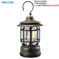 ราคา SOLLED กลางแจ้งซังโคมไฟตั้งแคมป์แสงย้อนยุคแบบพกพาตั้งแคมป์ LED โคมไฟฉุกเฉินแขวนเต็นท์แสงสำหรับสวนตั้งแคมป์แสง (14914496475)
