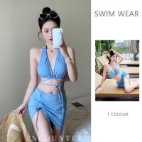 ราคา บิกินี่สายคล้องคอบิกินี่แยกชิ้นสีพื้นแฟชั่นชุดบิกินี่ว่ายน้ำใหม่ (20585501778)