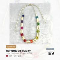 ราคา สร้อยคอ สร้อยคอแฮนด์เมด สร้อยคอหอยเบี้ยเชือกถัก ลูกปัด พร้อมส่ง (21253007817)