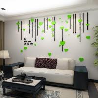 ราคา Love 3D Acrylic Wall Stickers Living Room Entrance Bedroom TV Background Wall Decoration Self adhesive Paper Wall Stickers (10324033051)