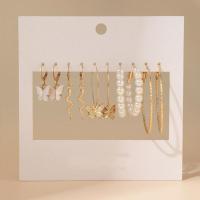 ราคา 17MILE Trendy Metal Pearl Round Earrings Set For Women Vintage Butterfly Hoop Earrings Set crystal stud Earrings 2021 Trend Jewelry Gifts (9454591079)