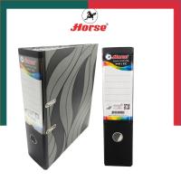 ราคา แฟ้มสันกว้าง 3 นิ้ว H 411 F C F4 รุ่นใหม่ล่าสุด ตราม้า Horse ก้านยกปกกระดาษ ลายแฟนซี ขนาด คลิปสูง UBMarketing (20594075218)