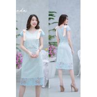 ราคา Dressลูกไม้สวย แต่งโบว์ไหล่ น่ารักมากๆ ใส่ได้ทุกเทศกาล ติดซิปยาวหลัง น่ารักมากๆๆเลยจ้า 6สี ขาว ชมพู กรม ครีม ดำ ฟ้า ขนาด รอบอก 32 38 รอบเอว 26 32 สะโพก 38 40 ความยาวชุด 42 นางแบบสูง160 cm (16170964722