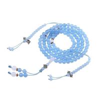 ราคา ลูกปัดคาลซิโดนีธรรมชาติ108 Tasbih Rosario สร้อยข้อมืออาเกตพลอยสีฟ้ากำไลสำหรับทั้งหญิงและชาย Gratis Ongkir สร้อยคอมือถือ (19949387657)
