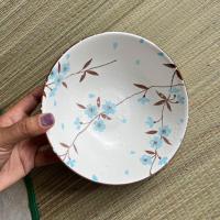 ราคา ถ้วยชาม ceramic bowl ชามทรงสูง ชามลายดอกซากุระ ชามลายดอก ชามสไตล์ญี่ปุ่นทชามราเมง ชามใส่อาหาร ถ้วยชามราคาถูก ถ้วยใส่อาหาร ขนาด7นิ้ว (18228617892)