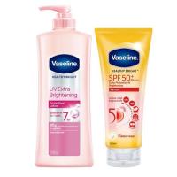 ราคา Vaseline Healthy Bright UV Lightening Lotion Serum วาสลีน เฮลธี้ ไบรท์ ยูวี ไลท์เทนนิ่ง โลชั่น 370ml เซรั่ม 200ml (163285187)