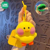 ราคา Line Friends กระเป๋าสตางค์ซิลิโคนลายหมีพวงกุญแจกระเป๋าใส่หูฟังสวยหรูพวงกุญแจจี้ (19795980348)
