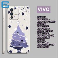 ราคา Flygoods ต้นคริสต์มาสสีม่วงสวยเคสโทรศัพท์ดาวสำหรับ VIVO V15 Pro V17 V19 Y66 NEO V20 SE Pro V21 V23 V23E V9 V5 VIVO Y75 Y85 Y67 VIVO V20 Pro สีดำซิลิโคนนุ่มสีขาวโทรศัพท์มือถือคริสต์มาสกรอบ (20930547803