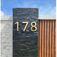 ราคา ตัวเลขสแตนเลสสีทองเงา ขนาดสูง 30 cm ยกขอบ 2 5 cm (16291181073)