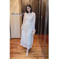 ราคา M 4XL The classic เดรสลูกไม้แขนยาว ใช้ผ้าลูกไม้เนื้อดีปักด้วยดิ้นทอง ช่วงคอแต่งด้วยลูกไม้อีกลาย (20070180145)