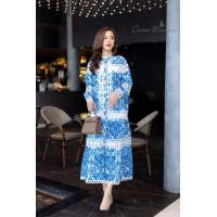 ราคา Cutie Minute อก ฟรีไซส์ 44 Maxi dress ผ้าฝ้ายเกรดพรีเมี่ยม พิมพ์ลายตามสไตล์แบรนด์เนมเนื้อผ้านุ่ม แต่งสลับกับงานลูกไม้สีขาว (20915290971)