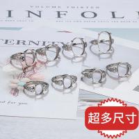 ราคา ที่รองแหวนเงินแท้925สำหรับผู้หญิงที่รองแหวนรูปปี่เซียะหยกแบบใส่เงินที่รองแหวนไม่ได้ฝังพลอยที่รองว่างเปล่าสีแดงใต้คริสตัล DIY (7079394231)