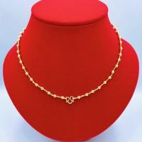 ราคา สร้อยทองชุบ 121 สร้อยคอทองชุบ สร้อยทองปลอม สร้อยคอลายเม็ดตุ้มทอง หนัก 2 สล ยาว 18 นิ้ว พร้อมส่ง (15117637667)