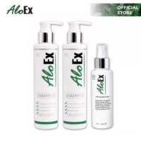 ราคา เซตแชมพูลดผมขาดร่วงสูตร AloEx Original Shampoo 2 ชิ้น เซรั่มบำรุงโคนผม AloEx Hair Regrowth Serum 120ml สำหรับเส้นผม หนังศีรษะมัน (16940997854)