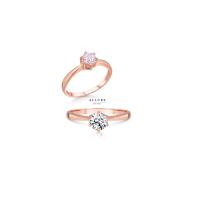 ราคา แหวนเพชรเม็ดเดี่ยว ตัวเรือนเงินแท้ 925 ชุบทองคำแท้ Allure Jewelry (12083774587)