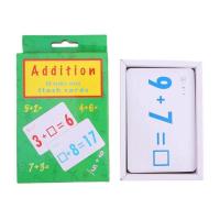 ราคา Math Flash Cards Addition Subtraction Multiplication Division Flashcards Kindergarten Preschool Home Classroom Teaching and Learning Tool for Multiplication Division to Kids there (17116187450)