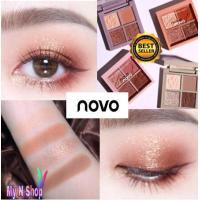 ราคา อายแชโดว์ NOVO อายแชโดว์ 4 สี เนื้อชิมเมอร์ เนื้อแมทสีสวยเม็ดสีชัด เนื้อนุ่ม เกลี่ยง่ายเป็นธรรมชาติ กันน้ำ ติดทนนาน พาเลททาตาพกพาง่าย (7559248833)
