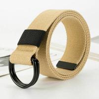 ราคา 150cm Mens Causal Style Canvas Belt with Double D Ring Buckle (9653527145)