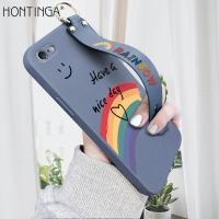ราคา มีสายรัดข้อมือ Hontinga เคสมือถือ เคสโทรศัพท์ เคส Iphone 5 5s SE 2016กรณี Rainbow Smile Square Original ซิลิโคนนุ่มเหลว Edge ยางมีลวดลายกรณีคลุมทั้งหมดกล้องป้องกันกรณีกลับ (9813597492)