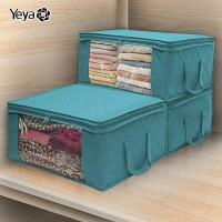 ราคา YEYA ตู้เสื้อผ้า กล่องเอนกประสงค์ สำหรับเก็บผ้าห่ม ผ้านวม เสื้อผ้า หมอน พับได้กระเป๋าเก็บผ้า ถุงเก็บผ้านวม ถุงเก็บผ้าห่ม กระเป๋าเก็บผ้านวม มีซิปรูดปิดกระเป๋าเก็บเสื้อผ้า กระเป๋า ถุงใส่ผ้านวม กระเป๋าใส