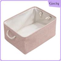 ราคา Gociy Fabric Storage Baskets Box Organizer Storage Basket Organizer with Handles (20885109074)