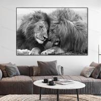 ราคา ภาพวาดผ้าใบสิงโตสีดำและสีขาวโปสเตอร์ศิลปะบนผนังภาพพิมพ์หัวสัตว์แอฟริกันภาพ Cuadros ตกแต่งบ้าน (20300277636)