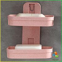 ราคา Harper ที่วางสบู่ 2 ชั้น ติดผนัง กล่องสบู่ ชั้นวางของแบบติดผนัง ชั้นวางของพลาสติก Soap Box (13412807995)