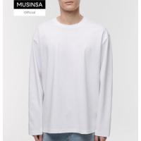ราคา MUSINSA STANDARD SILKET RELAXED CREW NECK LONG SLEEVE T SHIRT WHITE (21006814920)