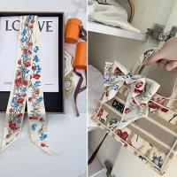 ราคา New 100 mulberry silk scarf tied bag heavy 18 momme silk long strip ribbon versatile scarf decorative headband for women (19627886098)