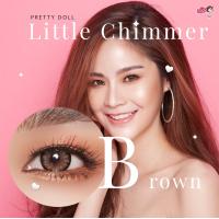 ราคา คอนแทคเลนส์ รุ่น Little chimmer แบรนด์ Pretty doll ค่าสายตาปกติ เลนส์นิ่มใส่สบายตา แถมตลับ (20968528420)