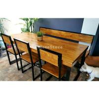 ราคา 99HomeStore ชุดโต๊ะ เก้าอี้ ม้านั่ง 6ที่นั่ง (19769062538)