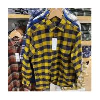 ราคา Uniqlo แท้เสื้อสำหรับทั้งหญิงและชายห้องลองเสื้อผ้าสักหลาดเสื้อเชิ้ตลายสก๊อตขนแกะสองด้านเสื้อเสื้อโค้ตทรงหลวมแขนยาว462402 UNIQLO (21180015902)