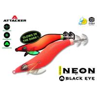 ราคา ตกหมึก เหยื่อ โยกุ้งเรืองแสง เหยื่อปลอมตกหมึก ATTACKER NEON BLACK EYE อุปกรณ์ตกปลา (17864167190)