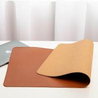 ราคา แผ่นรองเมาส์ Mouse pad แผ่นรองเมาส์หนัง ขนาดใหญ่ แผ่นรองเมาส์หนังด้านหลังเป็นลายไม้ กันลืน กันน้ำ D PHONE (14032932938)