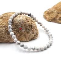 ราคา หินฮาวไลท์ Howlite 4 มิล หินใจเย็น หินมงคล หินสี หินนำโชค กำไลหินมงคล กำไลหิน กำไลข้อมือ กำไลหินเสริมดวง หินสีขาว By Meechok (12498639382)