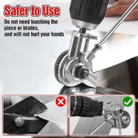 ราคา จัดส่งจากกรุงเทพ เครื่องตัดแผ่นเจาะไฟฟ้า หัวต่อสว่านหัว ตัดแผ่นโลหะ กรรไกรตัดอเนกประสงค์ เมทัลชีท สังกะสี หัวแปลงสว่าน ตัดพลาสติก (19724046878)