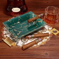 ราคา Cigare ที่เขี่ยบุหรี่สไตล์ยุโรปแกะสลักกระดูกจีนเคลือบสีมือวาดย้อนยุคตกแต่งบ้าน Cigare Ash (12206597560)