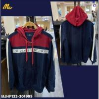 ราคา ↂ MC Jeans Hoodie Navy Sweater Polyester Soft and Comfortable 0140 (20191914889)