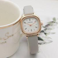 ราคา GOGOEY นาฬิกาสายคาดวงรีแบบเรียบง่ายสำหรับผู้หญิงนาฬิกาควอตซ์สายหนังวินเทจเครื่องชั่งดิจิตอล2204 (18731388527)